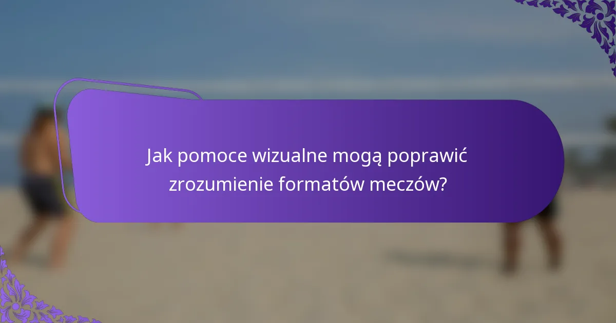 Jak pomoce wizualne mogą poprawić zrozumienie formatów meczów?